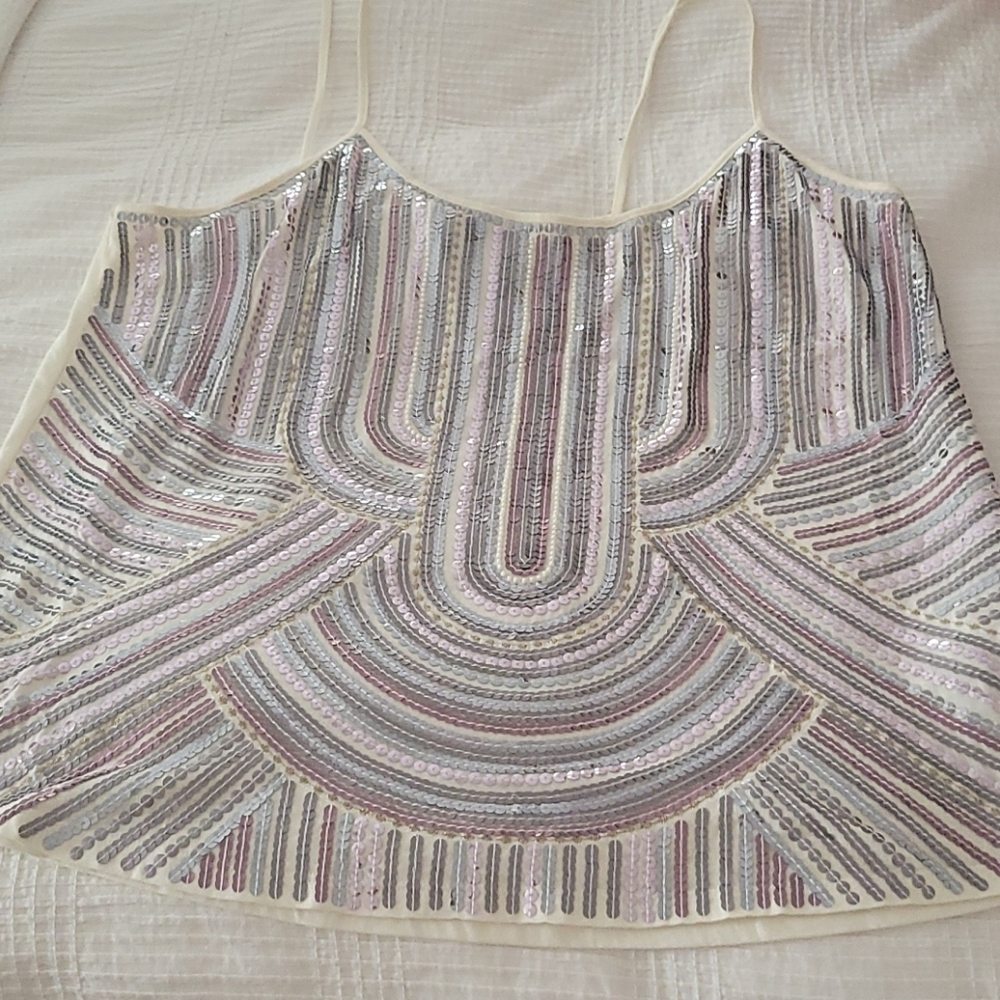 Express sequin top
